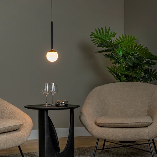 Lucide CALINA - Suspension - Ø 9,9 cm - LED Dim. - 1x9W 2700K - Noir | Premium - ambiance 1